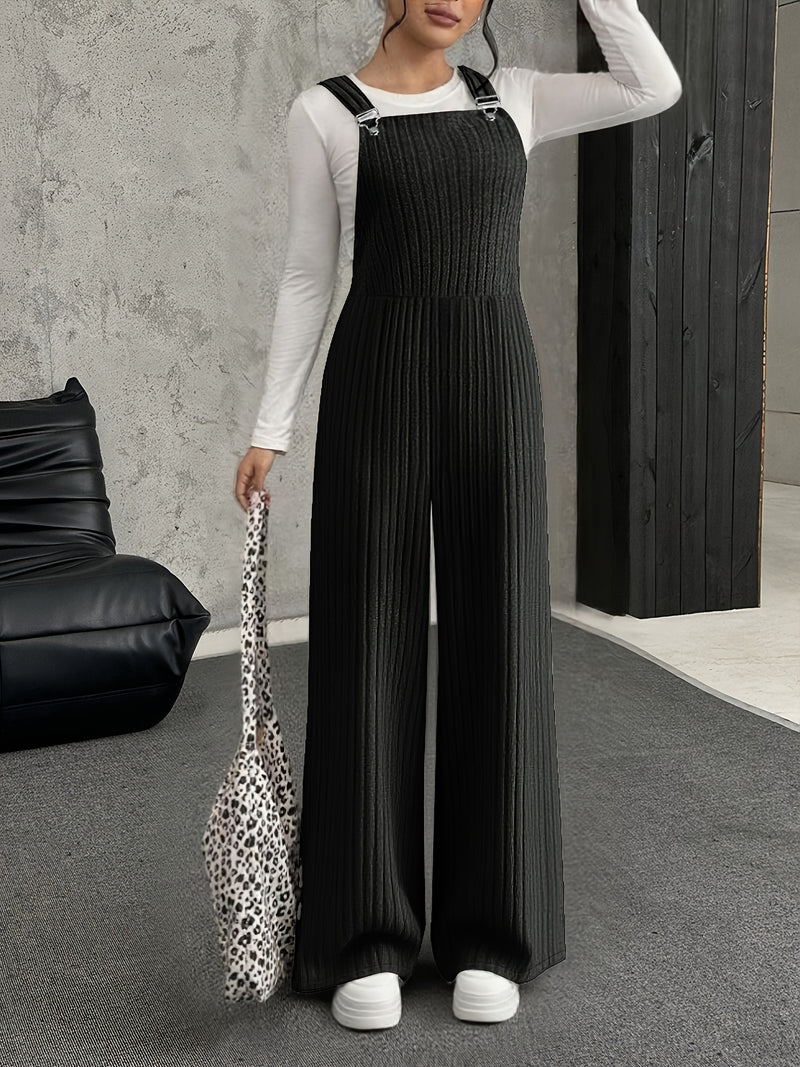 Women's Elegant Wide-Leg Pants - Stretchy Non-Belted Trousers.