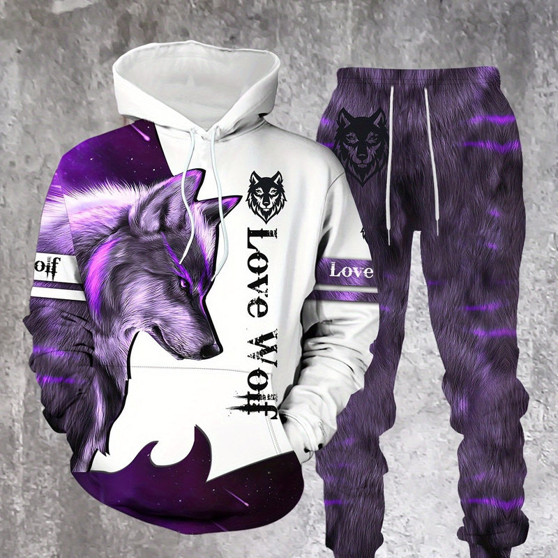 Men's Spring/Autumn Long-Sleeve Casual Sweatshirt Set.