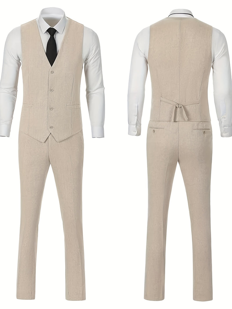 Vintage Men's Bone Check 3pcs Suit.