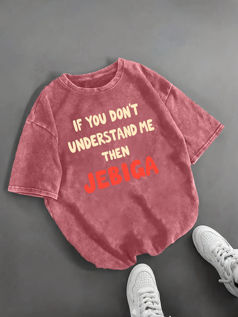 Women’s Graphic Print Round Neck Short Sleeve T-shirt.