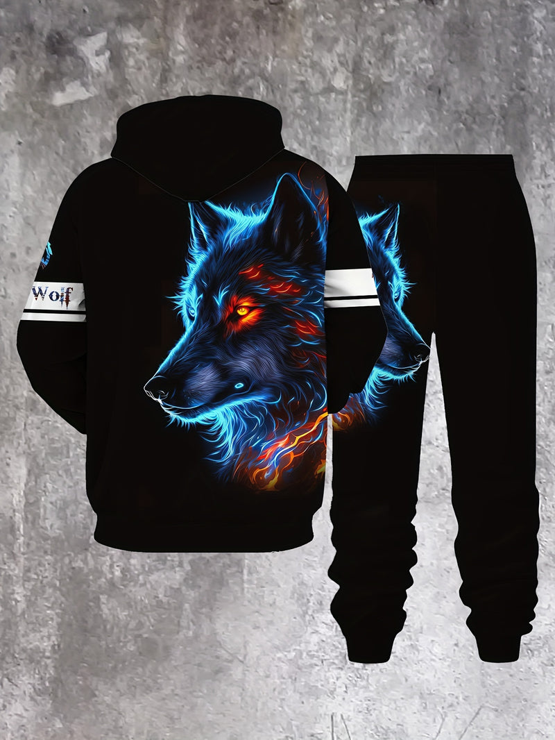 Red Double-Eyed Wolf Pattern Stylish and Comfortable.