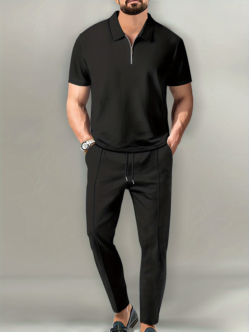 Men's Fashion Short-Sleeve Long-Pants.