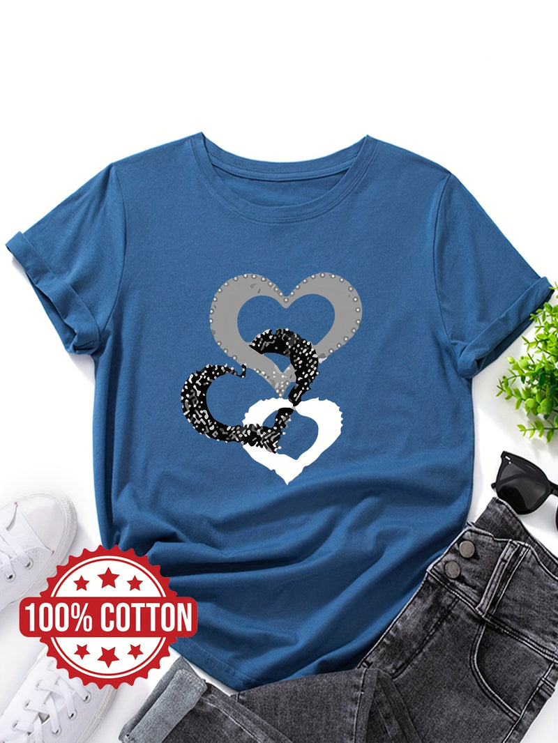 Women's "Love" Graphic Print T-Shirt.