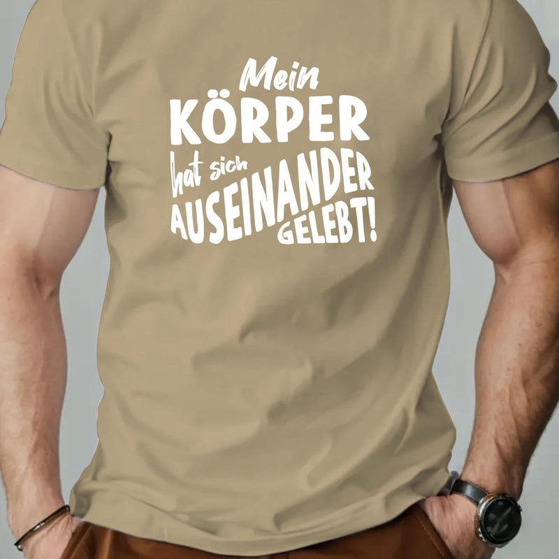 Men's KOPPER English Pattern Summer Casual Crew Neck Short T-Shirt.