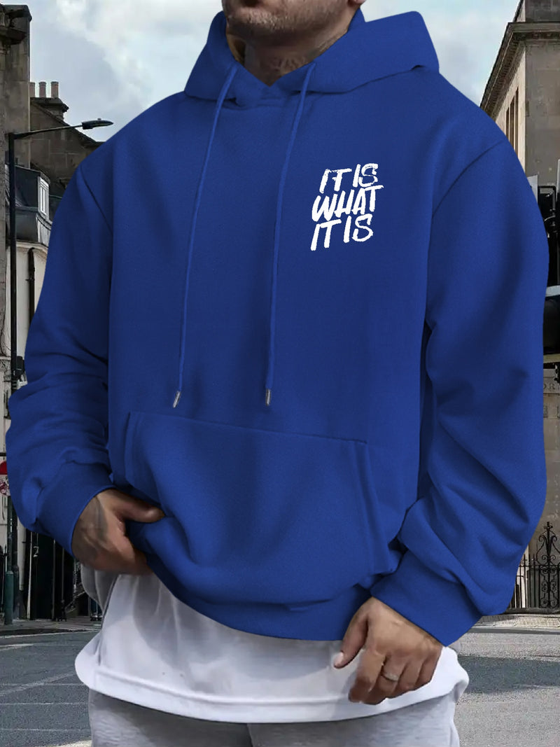 Men's Hooded Printed Sweatshirt.