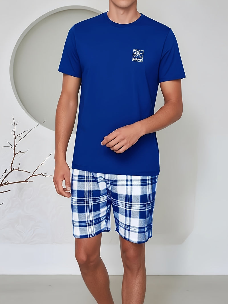 Men's Casual Minimalist Style Round Neck Short Sleeve T-Shirt.