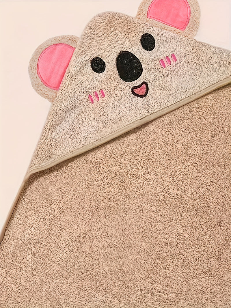 1-Pack Kids Hooded Bathrobe - Animal Cartoon Design.