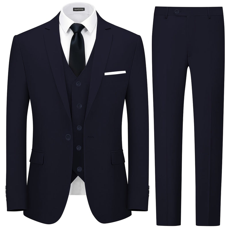 Men's 3pcs Regular Casual Business Suit Set Including Jacket.