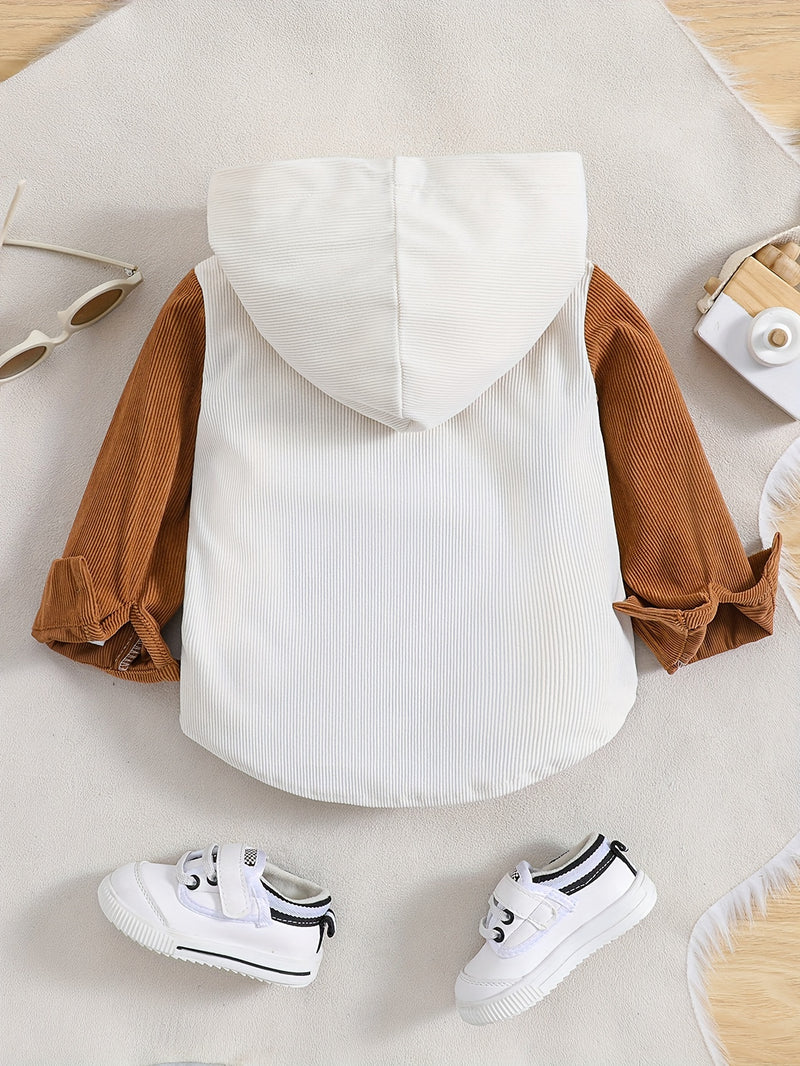 Casual Corduroy Jackets And Hats for Infants And Toddlers.
