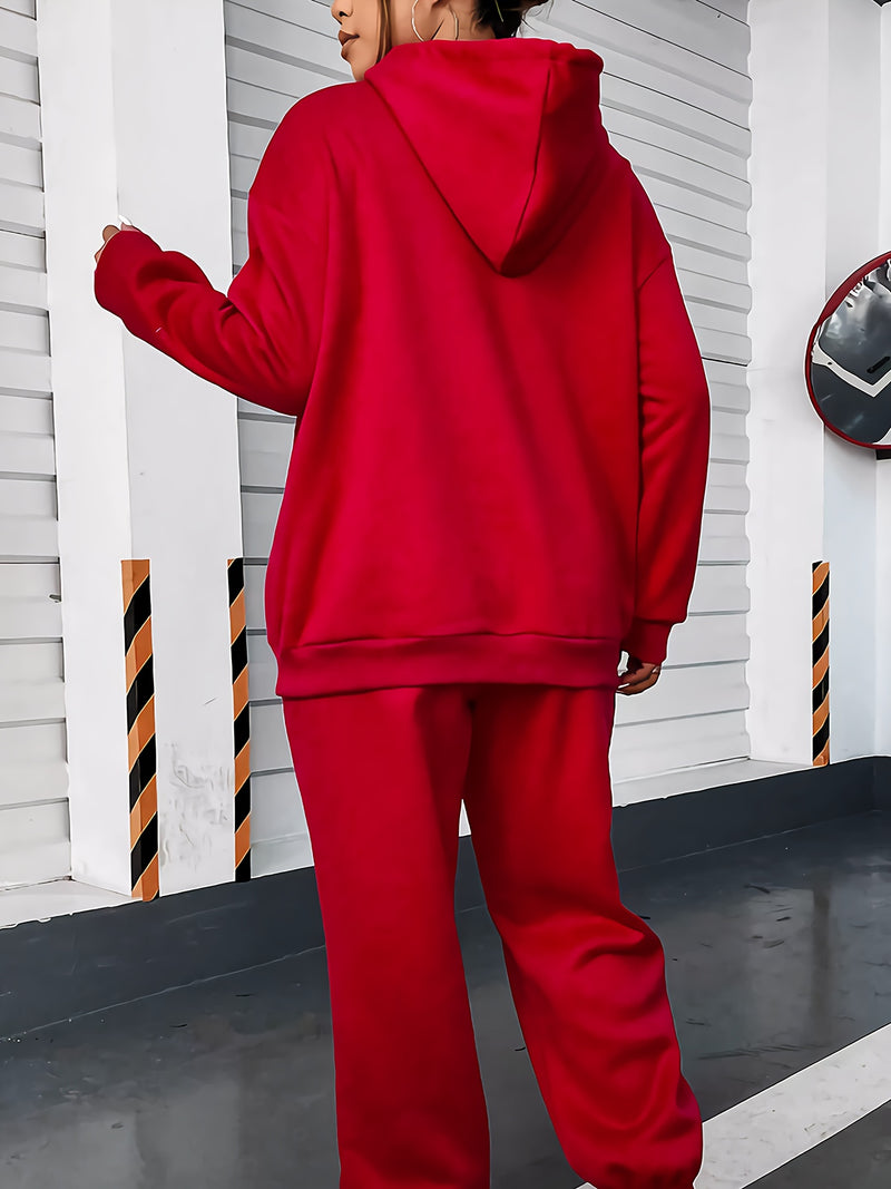 Women's Polyester Hooded Tracksuit with Cat Print.