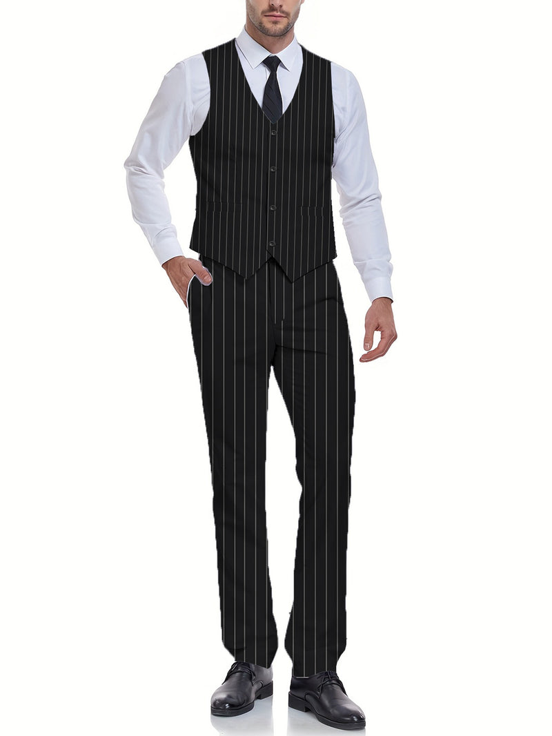 A Three-Piece Set for Men Consisting of a Formal Suit Jacket.