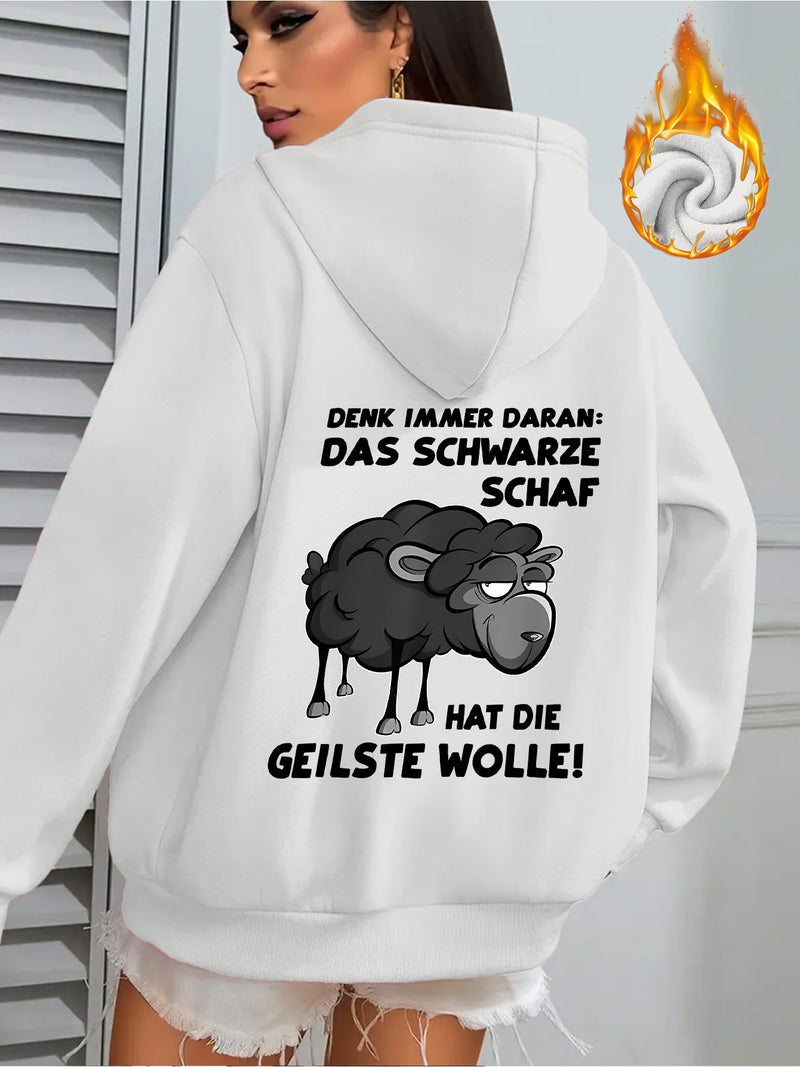Black Sheep Women's Stylish Casual Sports Hoodie.