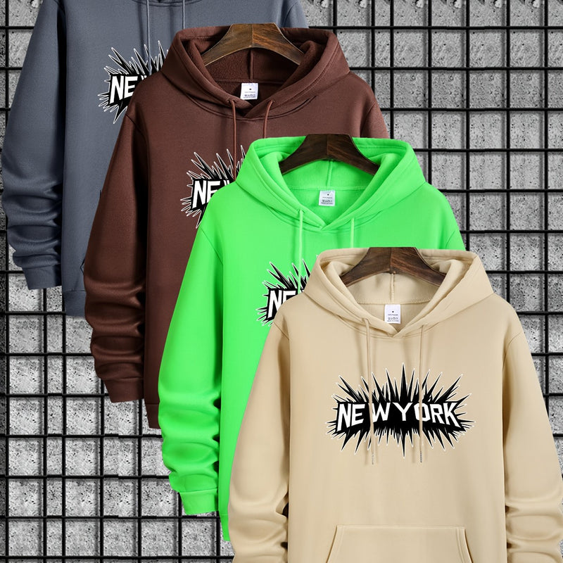 Men's 4pcs sweater set with new New York print.