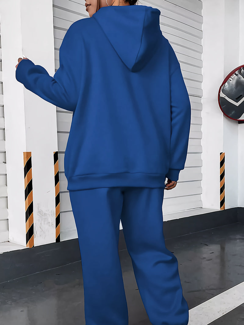 Women's Polyester Hooded Tracksuit with Cat Print.