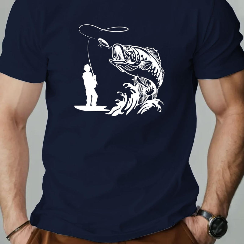 Men's Summer Casual Round Neck Short T-Shirt.