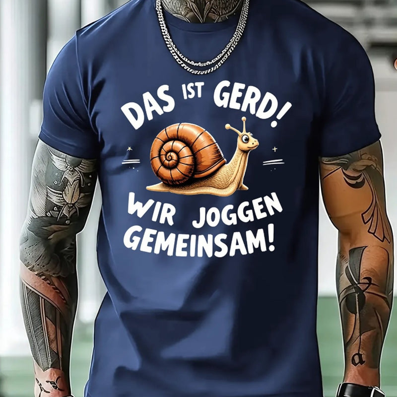 Men's Casual Summer Sports T-Shirt Made from a Blend.