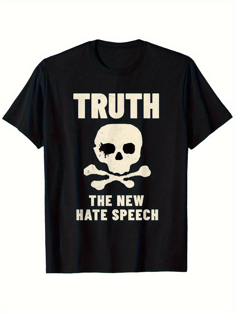 Men's T-shirt - Simple letter and skull design.