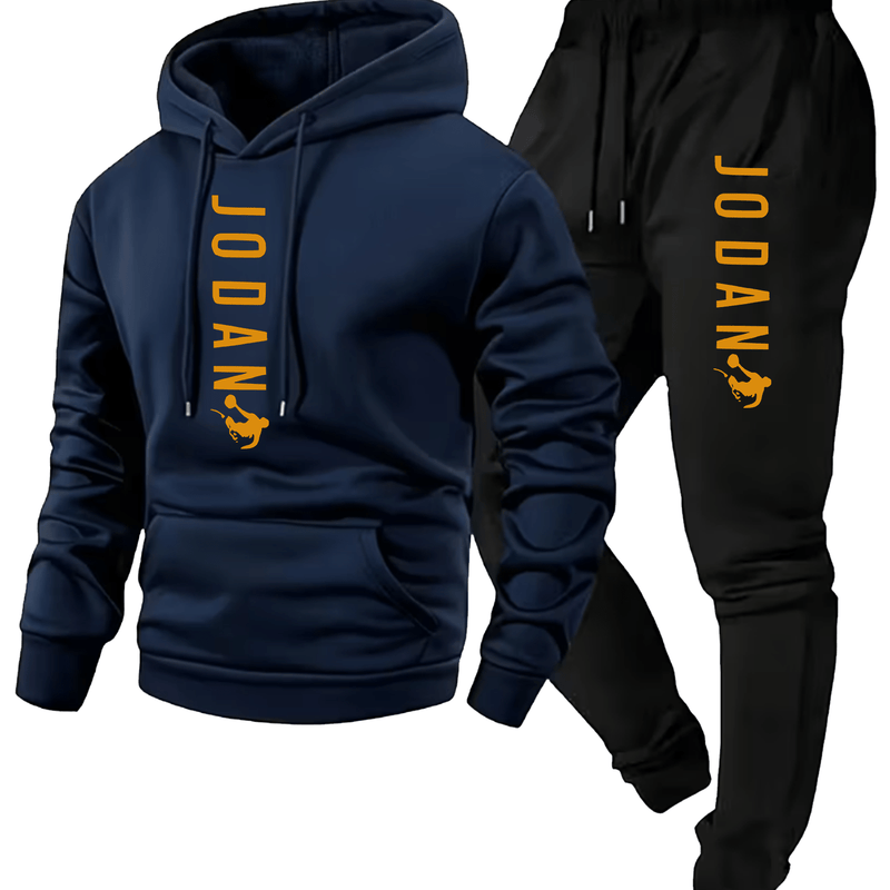 Autumn/Winter Men's -Lined Thick Hooded Sweatshirt and Jogger.