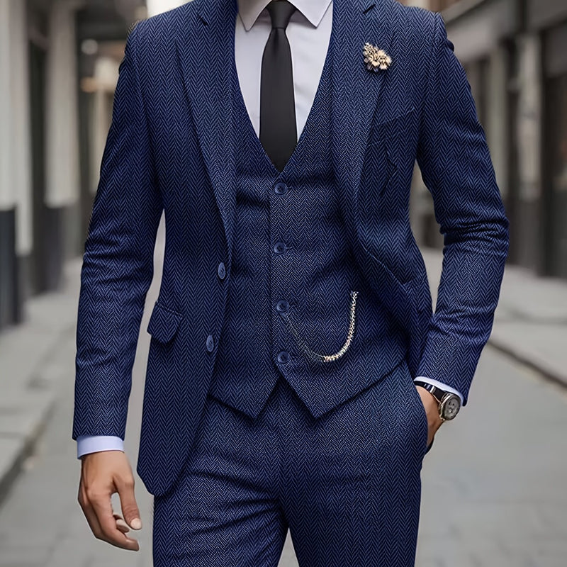 High-Quality Three-Piece Suit for Men.