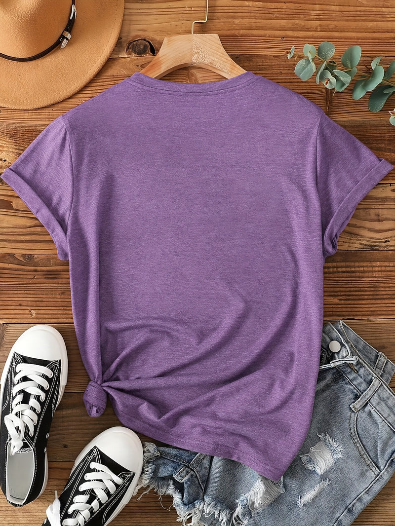 Women's Coffee-Themed T-Shirt with "Coffee Helps" Slogan.
