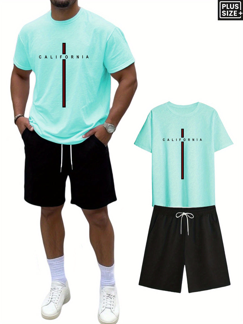 Plus-Size Men's Casual Short-Sleeve Shirts Paired.