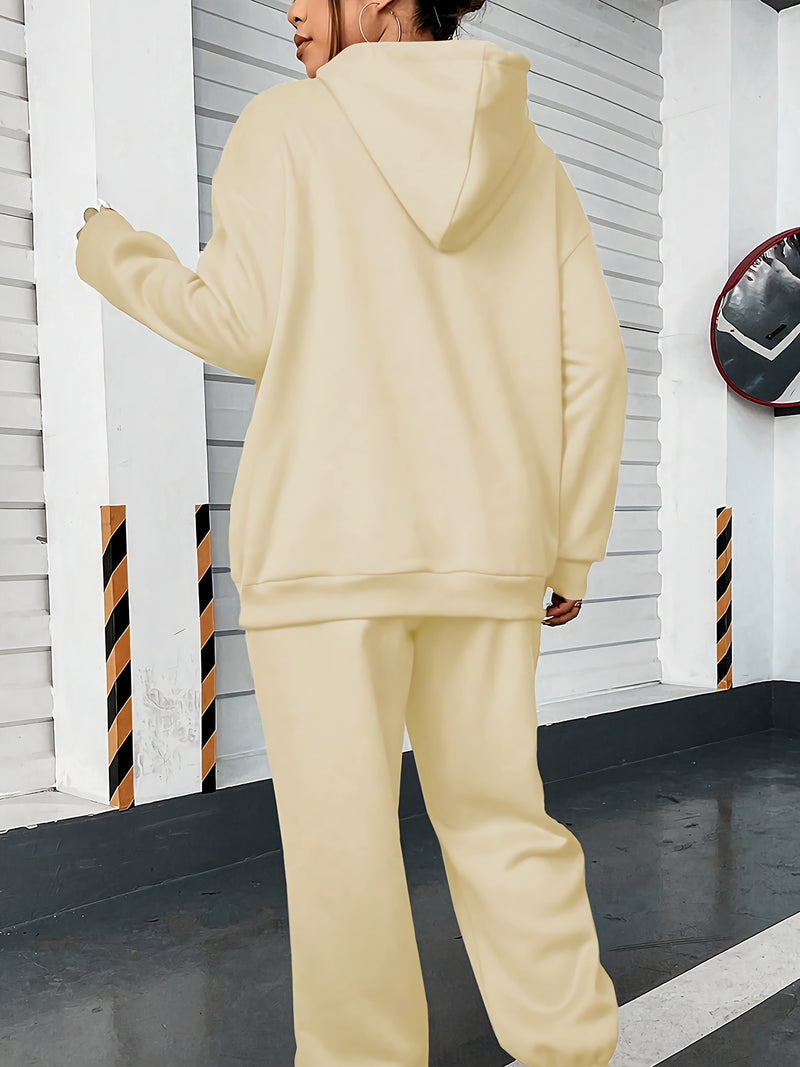 Women's Polyester Hooded Tracksuit with Cat Print.