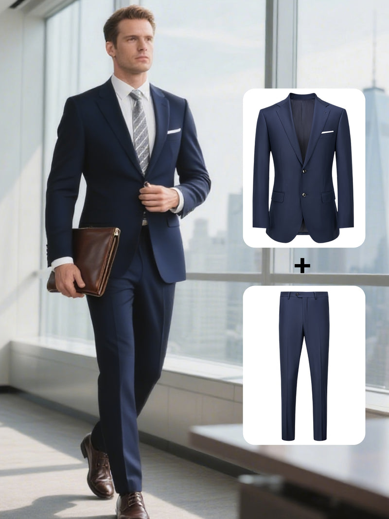 A Classic Business Suit for Men, Including a Jacket And Trousers.