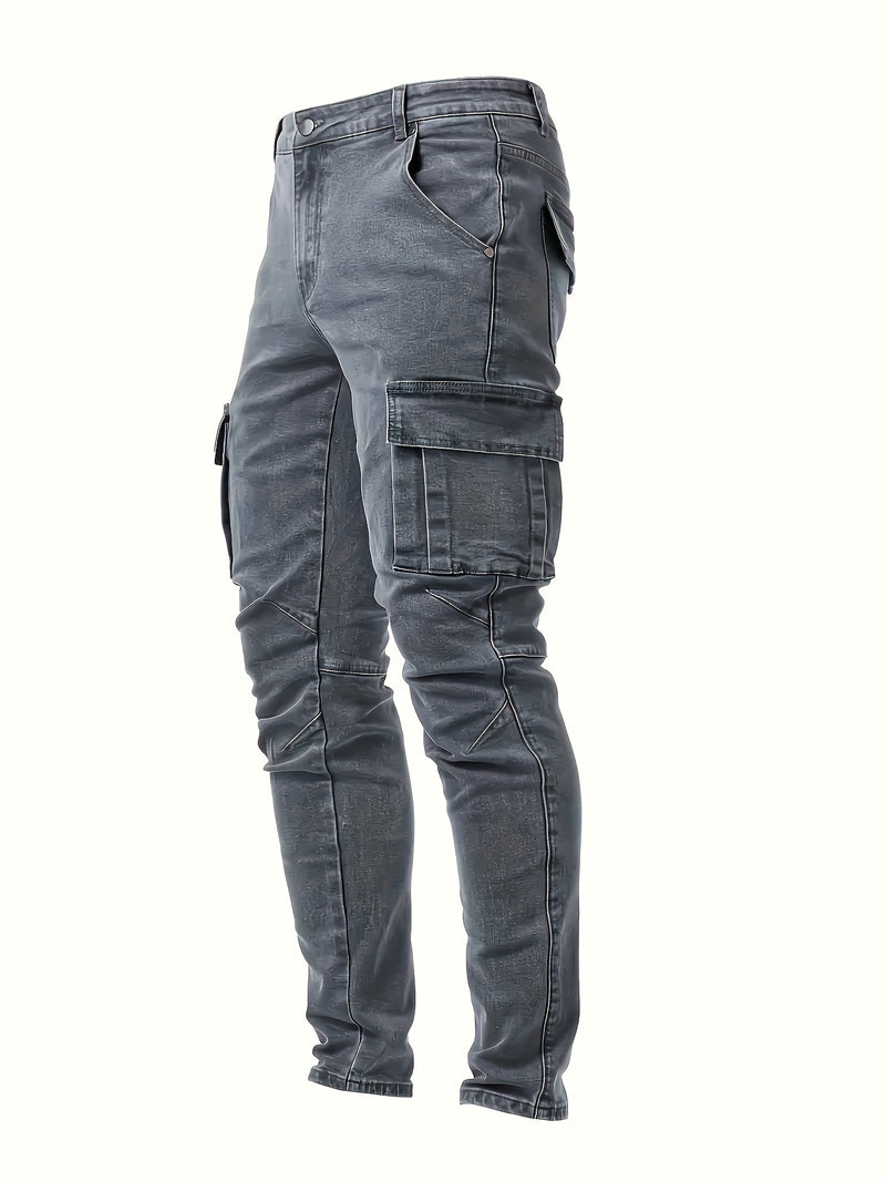 Men's Stylish Long Pants with a Trendy Casual Design.