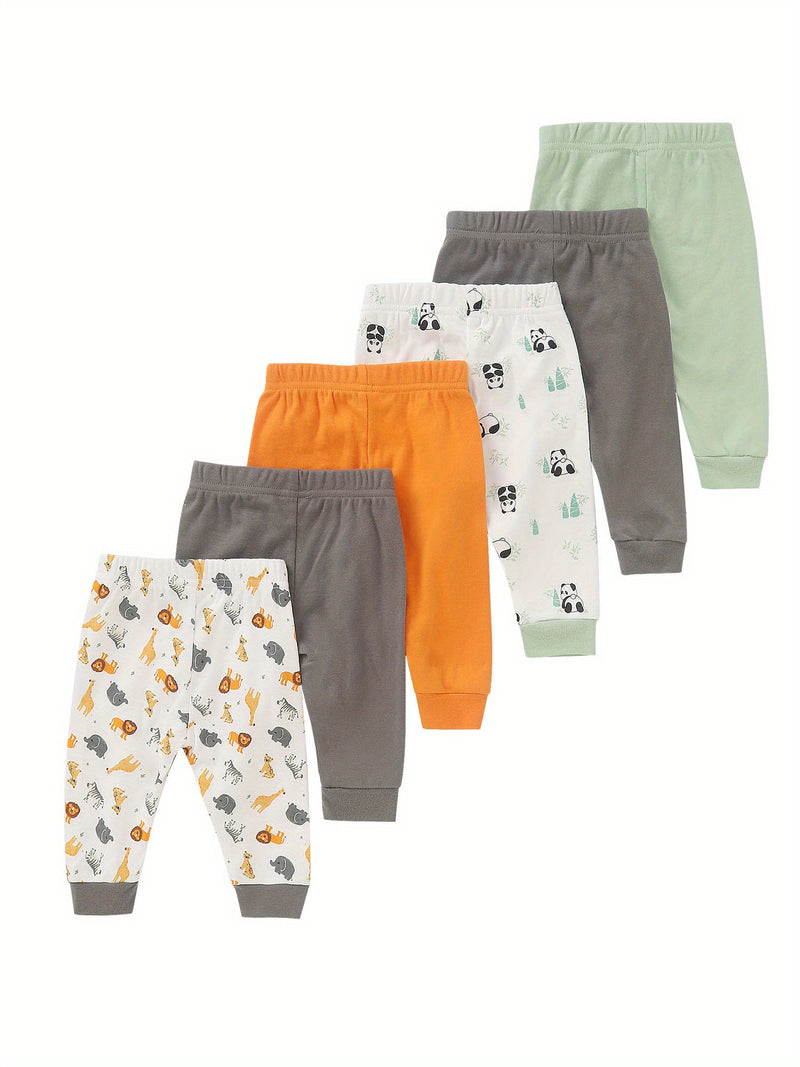 Set of 6 Autumn And Winter Boys Long Pants for Infants And Toddlers.