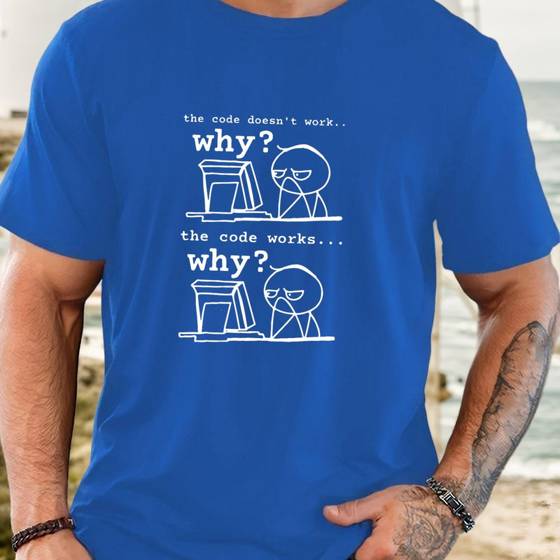 Men's Programmer T-Shirt with Funny Coding Jokes & Tech Humor.