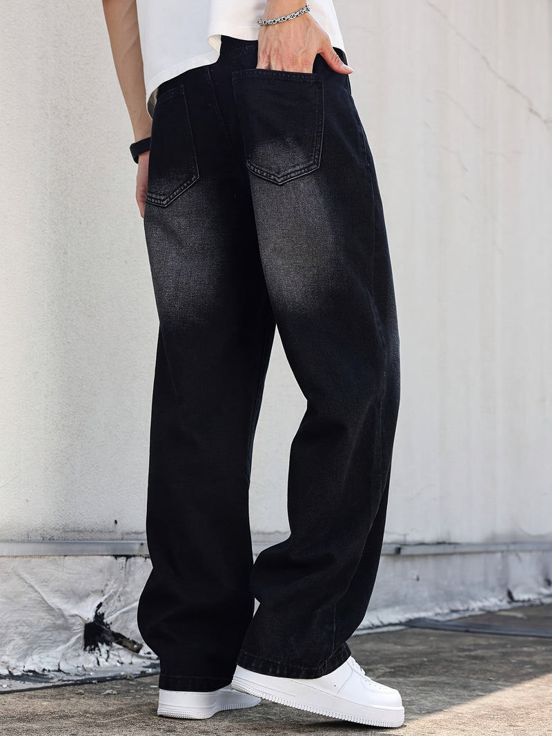 Men's Stylish And Comfortable Straight-Leg Jeans.