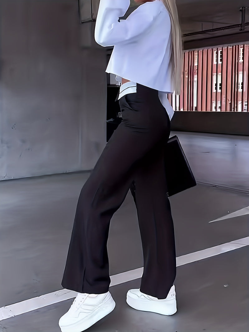 Women's Elegant and Stylish Casual Commuter Color-Matching Outfit Set.