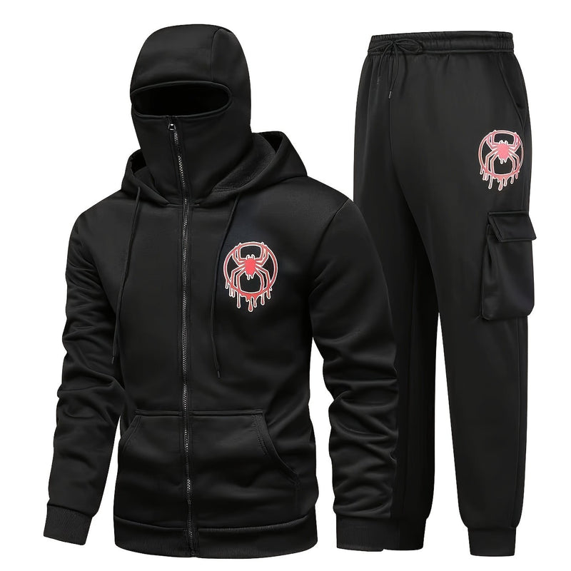 Men's Casual Hooded Sweatshirt & Jogger Set.