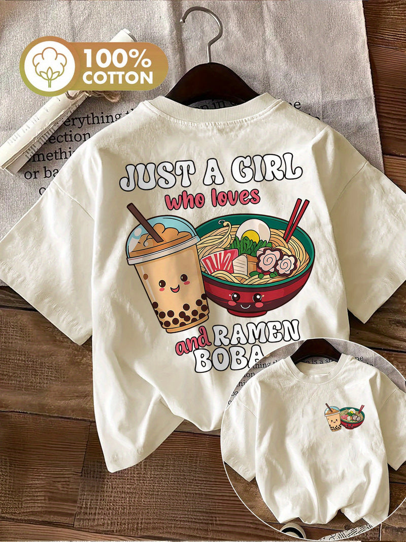 Women’s Graphic Print T-shirt, Short Sleeve Crew Neck Casual.