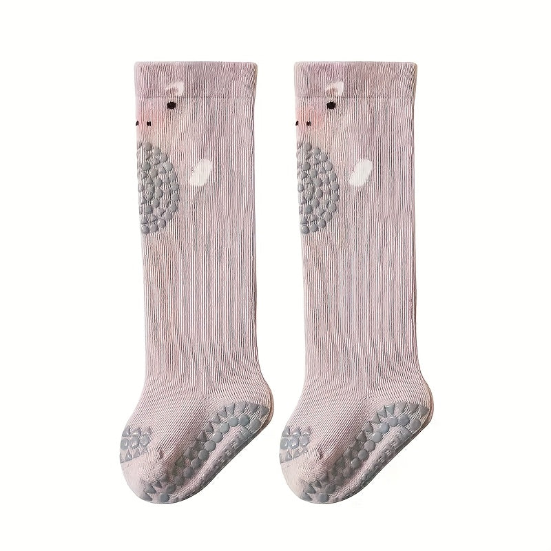 A Pair of Mid-Length Socks with Knee, Featuring Non-Slip And Collision-Resistant Designs.