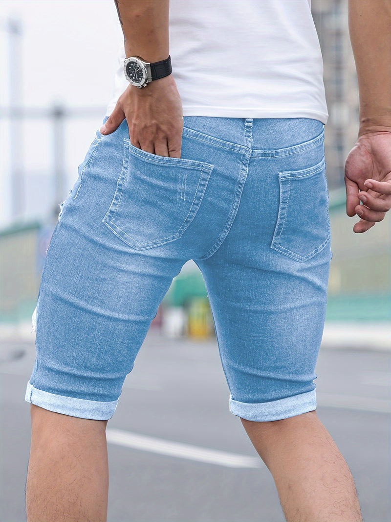 Men'S Denim Shorts.