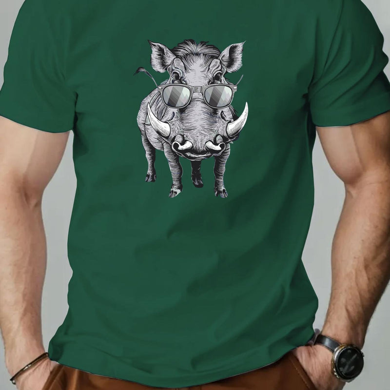 Men's Fashion Casual Crew Neck Short T-Shirt.