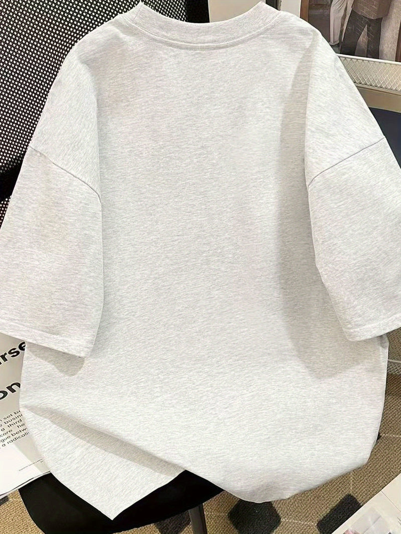 Women’s Trendy Summer Loose-Fitting Round-Neck T-Shirt.