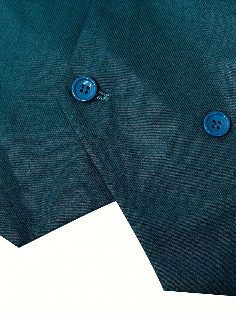 Men's Classic One-Button Suit - 3pcs Suit.