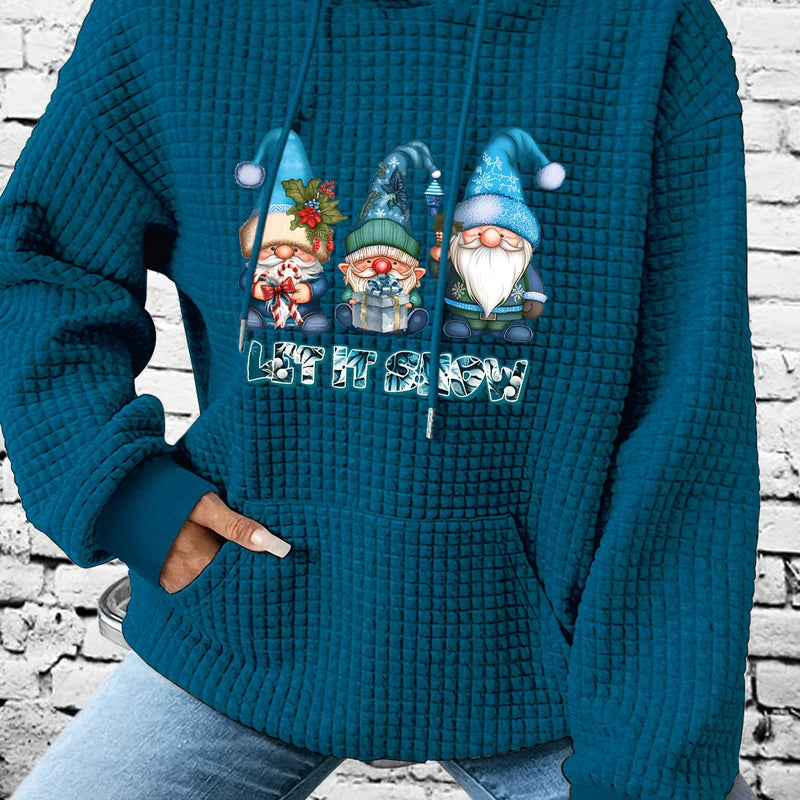 Women’s Patterned Waffle Hoodie.