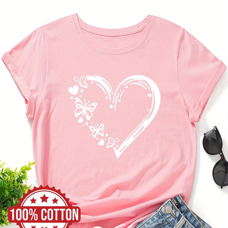 Women's "Love and Butterflies" Graphic T-Shirt.