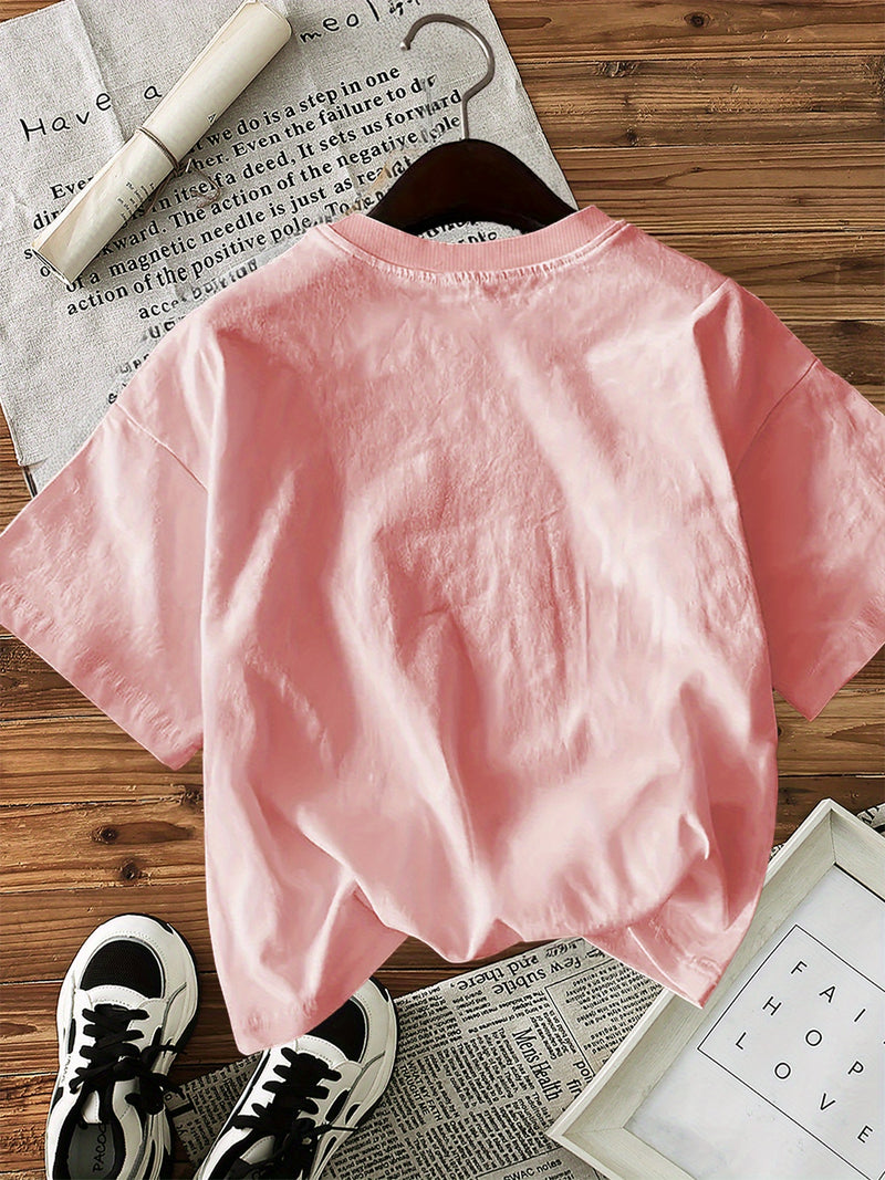 Women's Cotton Cartoon Mouse Graphic Print T-Shirt.