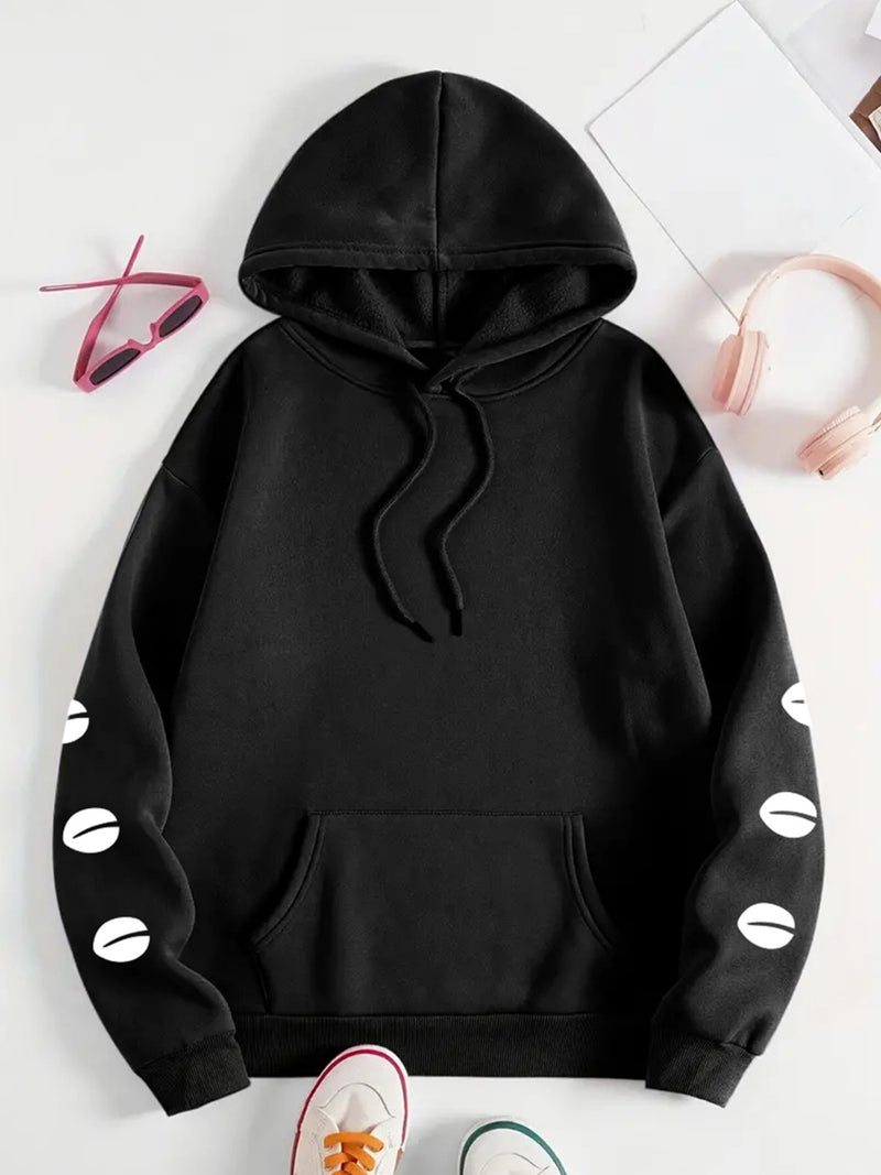 Women's Cozy Coffee Graphic Hoodie.