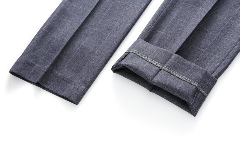 3pcs Men's Slim-Fit Checkered Suit - Notable Suit Suitable for Business.