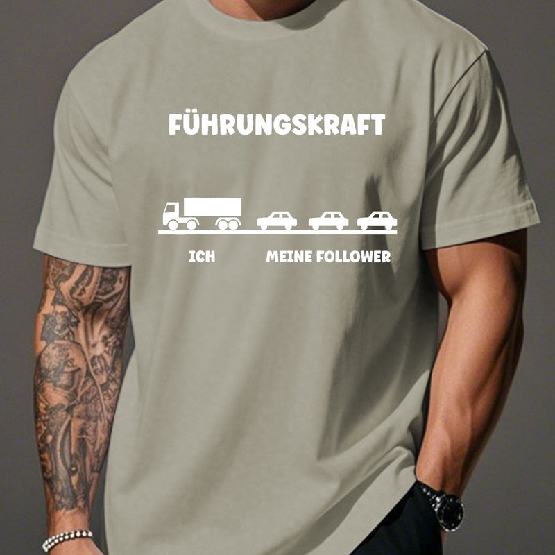 Men’s Humorous German Crinkle Plus Size T-Shirt.
