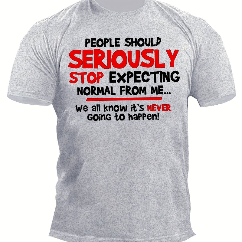 Men's Short-sleeved T-shirt Simple English.