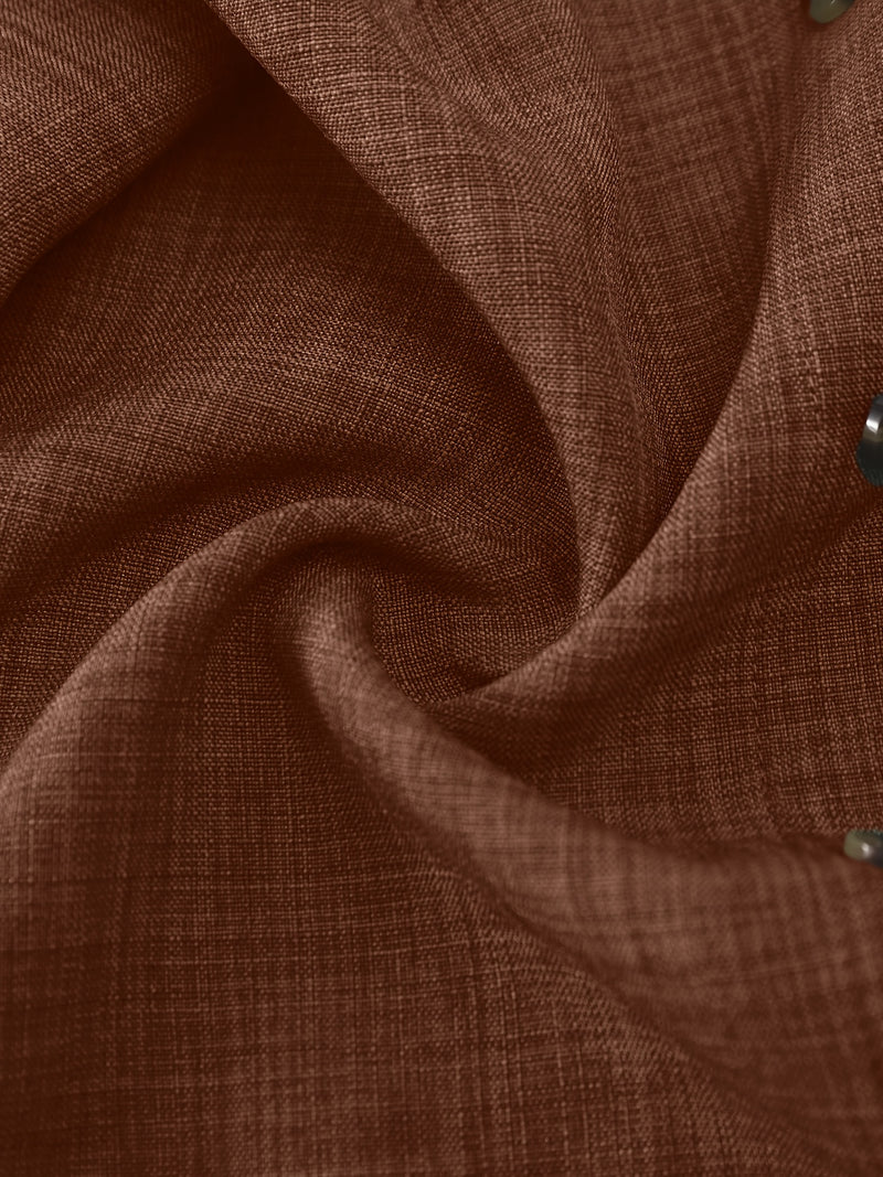 Men's Solid Color Single Patch Pocket Suit Collar Long Sleeve.