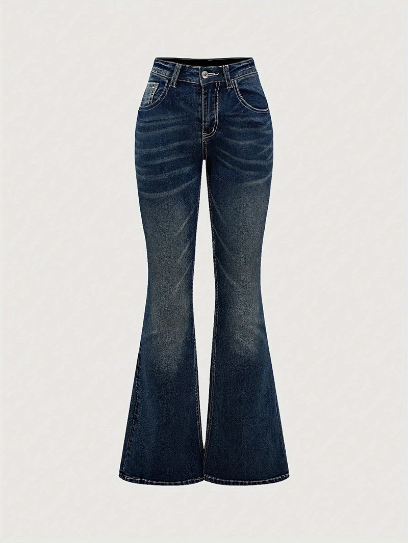 Women's Fashion Trendy Stretch Comfortable Washed Denim Jeans.