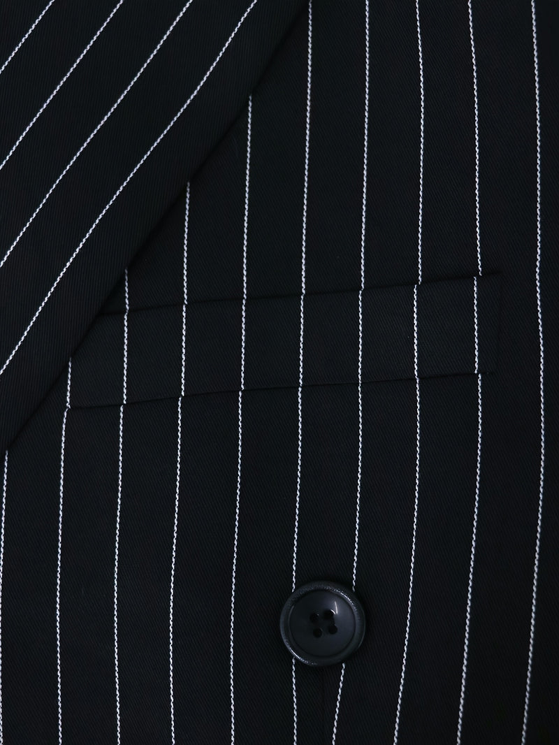 Men's Business Striped Suit, Double-Breasted Two-Piece.