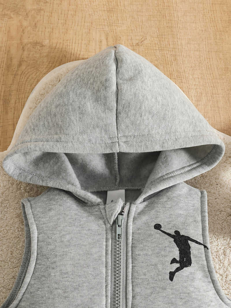 Boys 3pcs Set - Sporty Boy Graphic Hoodie, Long-Sleeve Sweatshirt.